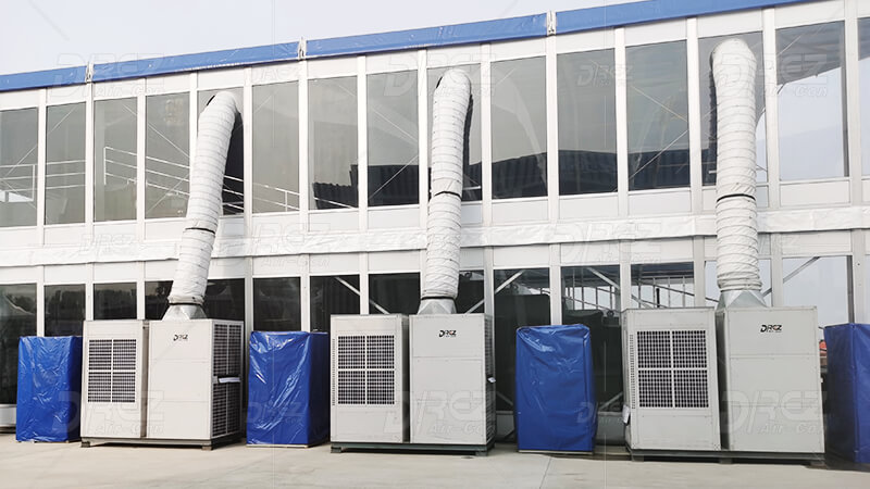 Tent air conditioner for double decker tents